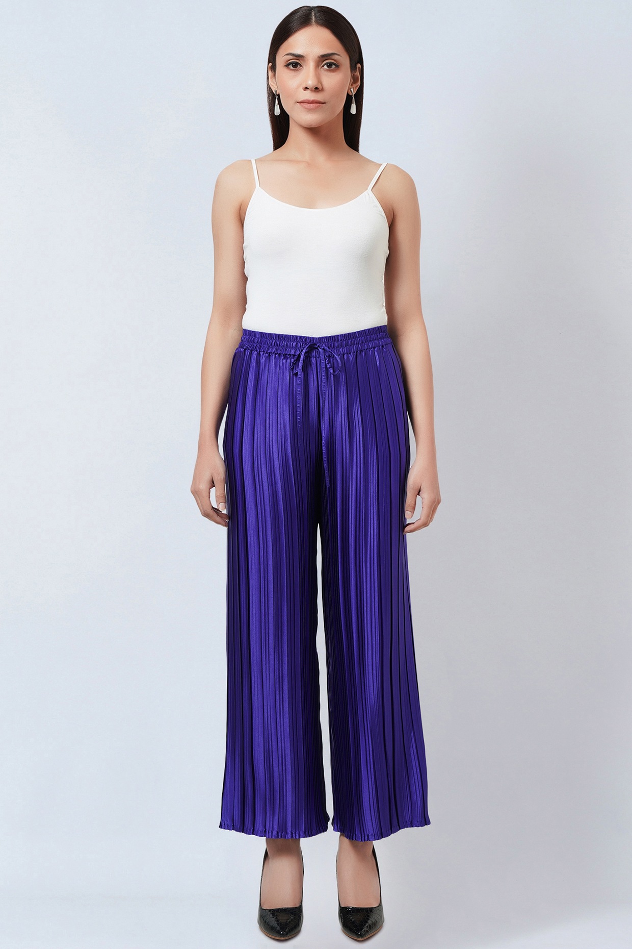 Buy Flying Machine Women Contrast Panel Vented Polyester Trousers -  NNNOW.com